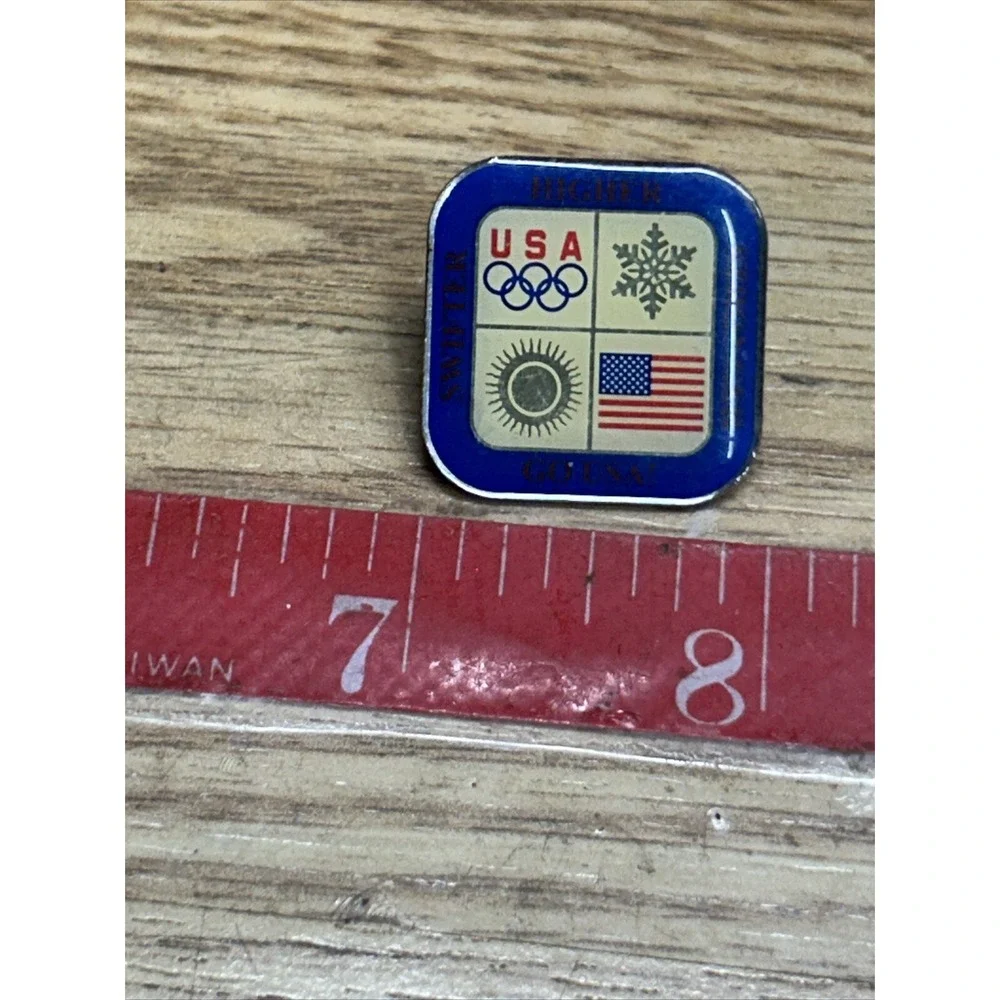 USA Olympic Pin Swifter Higher Stronger Go USA! 1